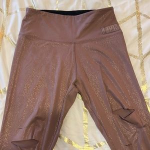 VS PINK Shimmering slit leg, leggings.